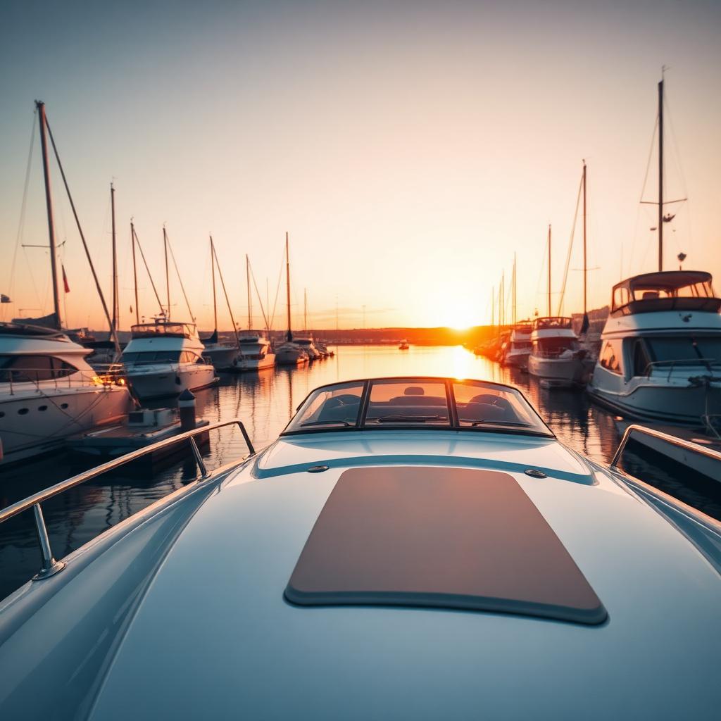 Polished boat in a San Diego marina